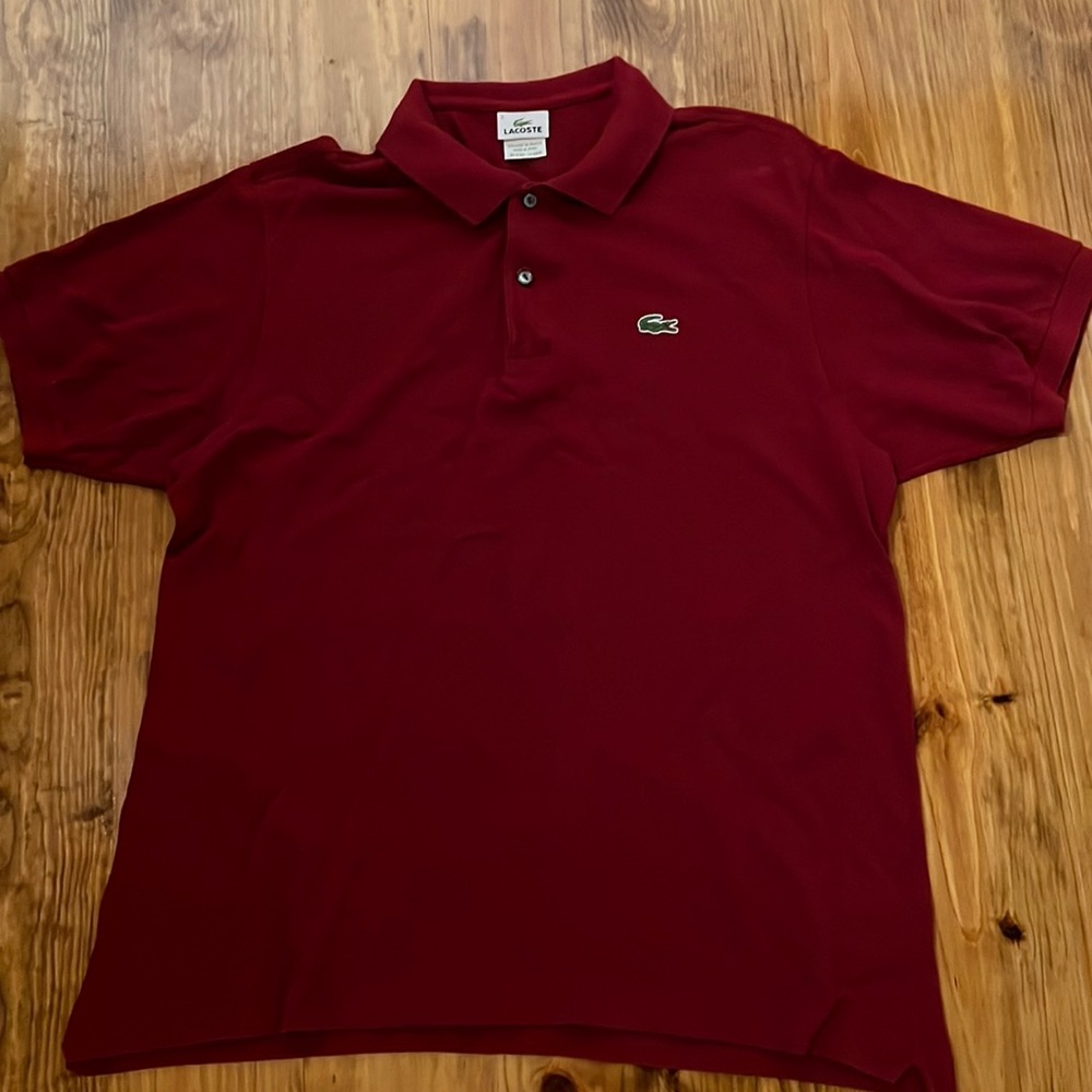 Lacoste size 6 Burgundy Polo
